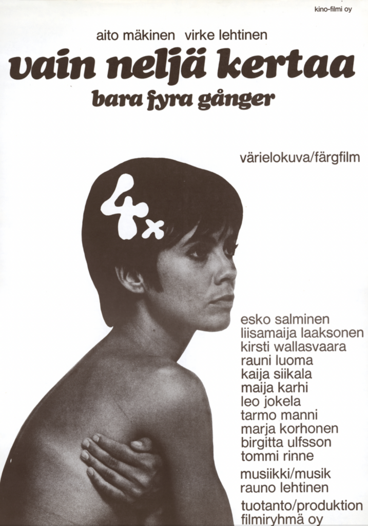 Elokuvajuliste: VAIN NELJÄ KERTAA (1968)