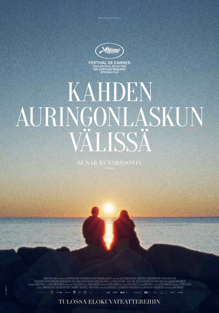 Elokuvajuliste: KAHDEN AURINGONLASKUN VÄLISSÄ (2024)