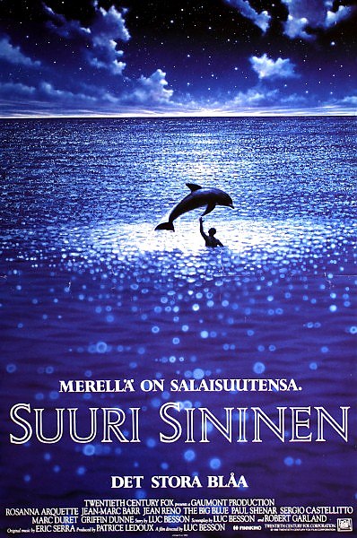 Elokuvajuliste: Suuri sininen (1988) - Näytökset: Su 1.3. klo 14:00