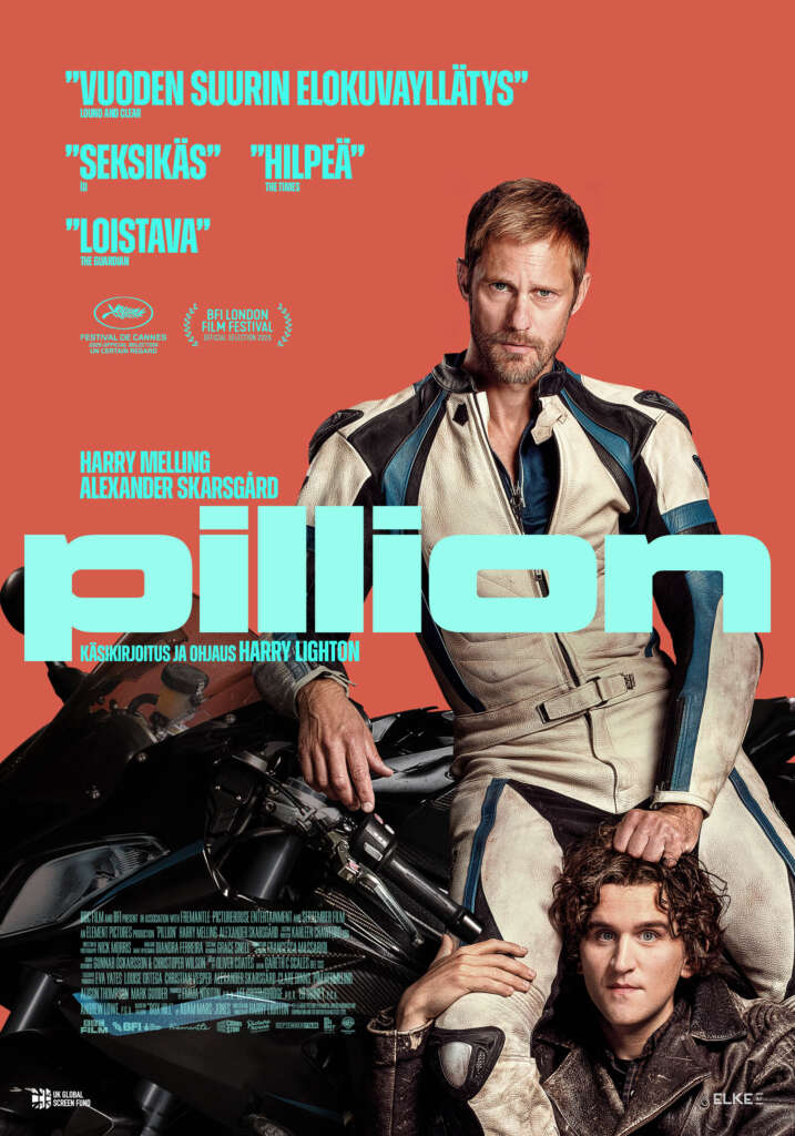 Elokuvajuliste: PILLION (2025) - Näytökset: Pe 27.2. klo 21:15, La 28.2. klo 19:00, To 5.3. klo 19:40