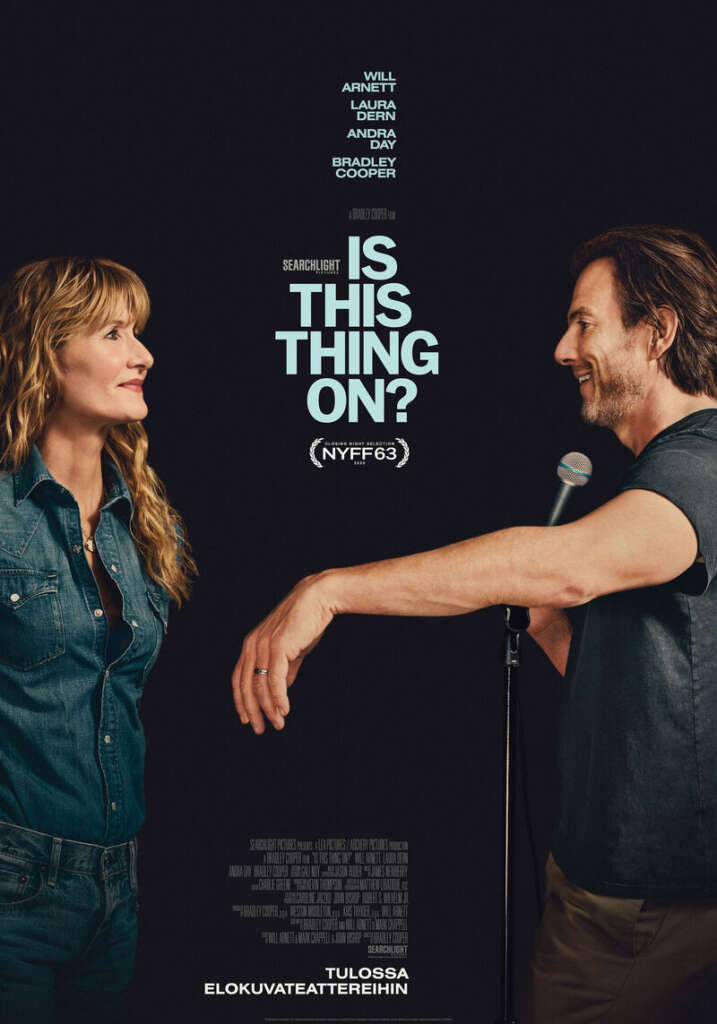 Elokuvajuliste: IS THIS THING ON? (2026) - Näytökset: To 26.2. klo 14:45, La 28.2. klo 12:00