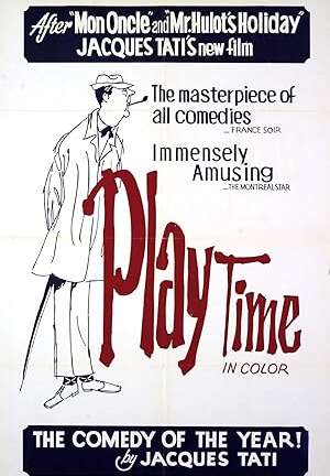Elokuvajuliste: PLAYTIME (1967) - Näytökset: Su 13.9. klo 17:00