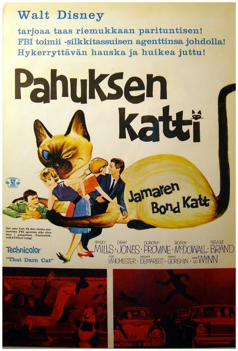 Elokuvajuliste: PAHUKSEN KATTI (1965) - Näytökset: La 10.10. klo 18:00