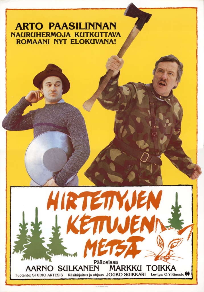 Elokuvajuliste: HIRTETTYJEN KETTUJEN METSÄ (1986)